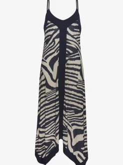 Robe longue col v profond
