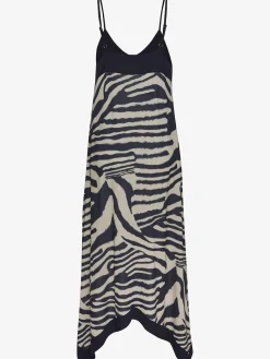 Robe longue col v profond