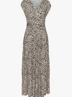 Robe longue encolure effet cache-cœur