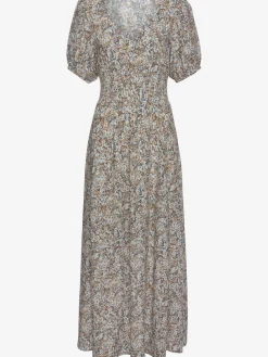 Robe longue encolure en v dégagée