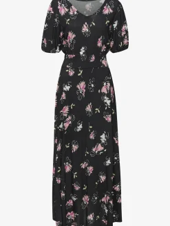 Robe longue encolure en v dégagée