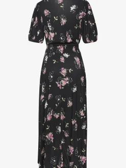 Robe longue encolure en v dégagée