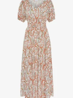 Robe longue encolure en v dégagée