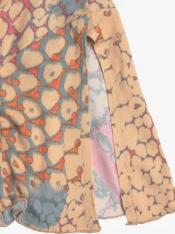 Robe longue encolure en v profonde et manches chauve-souris courtes