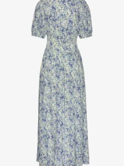 Robe longue encolure en v dégagée