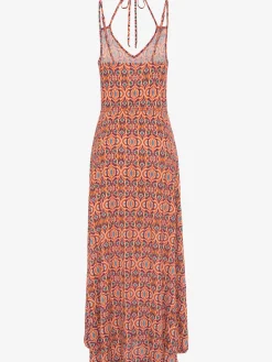 Robe longue encolure en v dégagée