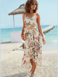 Robe longue encolure ronde