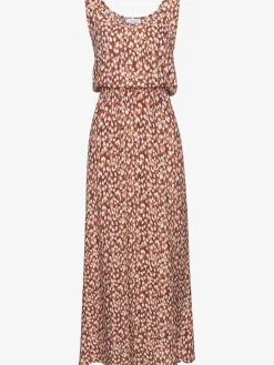 Robe longue encolure ronde et au dos dégagées