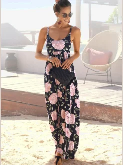 Robe longue encolure ronde