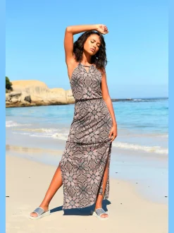 Robe longue imprimé - effet de couleur différent pour chaque pièce