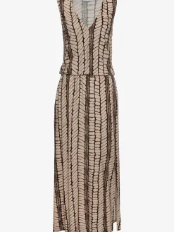 Robe longue robe d'été à encolure en v profonde