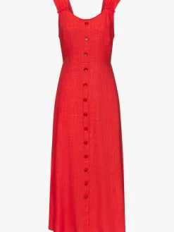 Robe longue robe d'été imprimé avec encolure en v devant