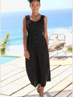 Robe longue robe d'été imprimé avec encolure en v devant