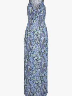 Robe longue séduisante encolure réglable