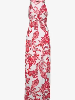Robe longue séduisante encolure réglable