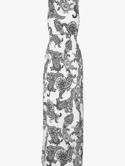 Robe longue séduisante encolure réglable