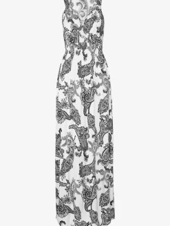 Robe longue séduisante encolure réglable
