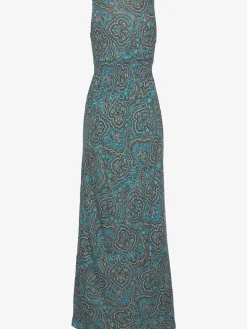 Robe longue séduisante encolure réglable