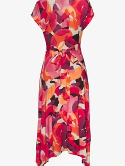Robe mi-longue col chevauchant