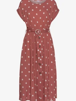 Robe mi-longue encolure haute