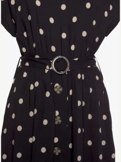 Robe mi-longue encolure haute
