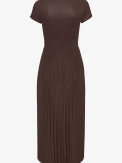 Robe mi-longue encolure ronde