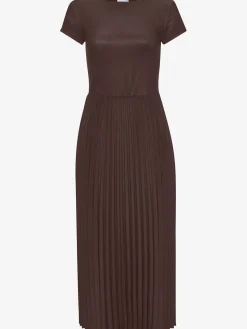 Robe mi-longue encolure ronde