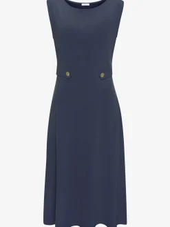 Robe mi-longue encolure ronde