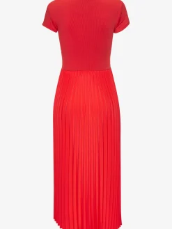 Robe mi-longue encolure ronde