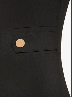 Robe mi-longue encolure ronde