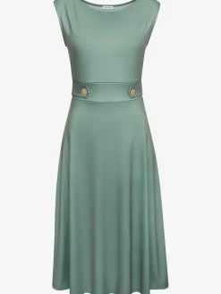 Robe mi-longue encolure ronde