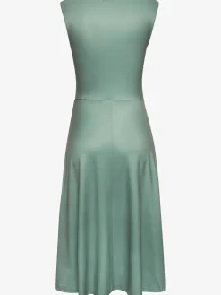 Robe mi-longue encolure ronde