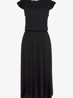 Robe mi-longue encolure ronde