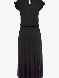 Robe mi-longue encolure ronde