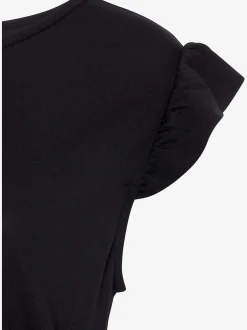 Robe mi-longue encolure ronde
