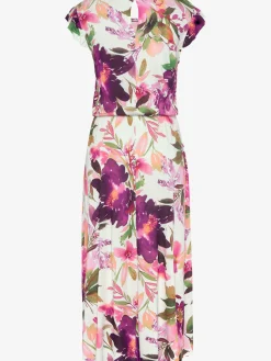 Robe mi-longue encolure ronde