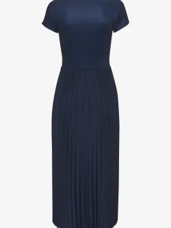 Robe mi-longue encolure ronde