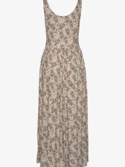 Robe mi-longue larges bretelles