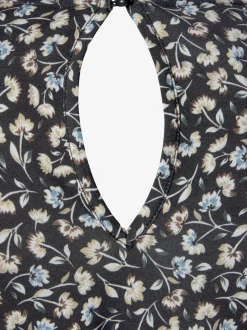 Robe mi-longue robe midi avec encolure ronde