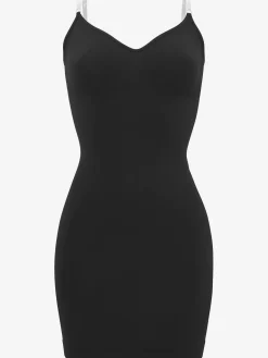 Robe modelante avec bretelles transparentes