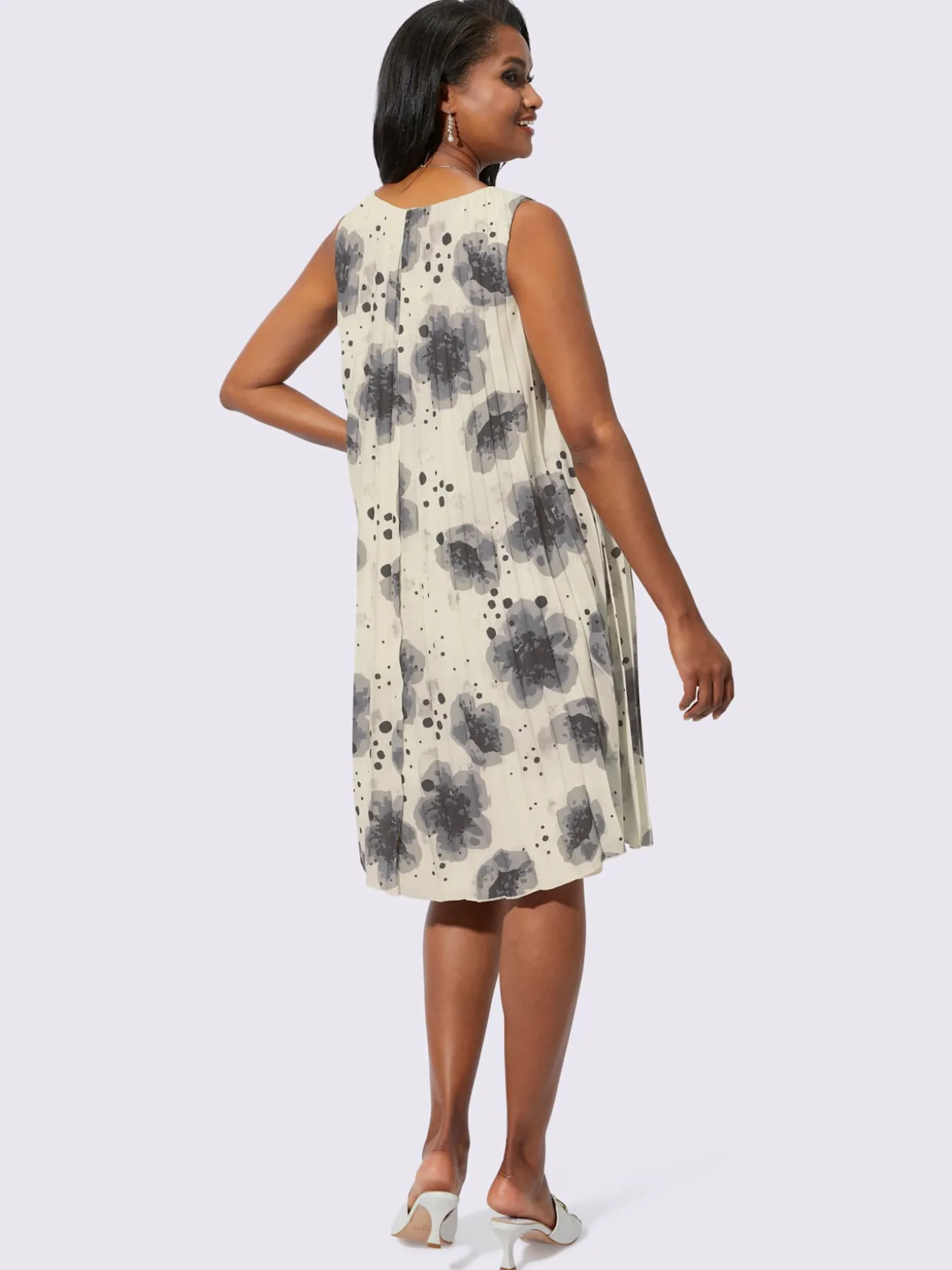Robe plissée en polyester recyclé