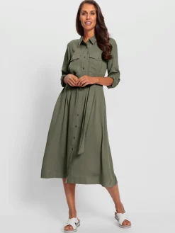 Robe tissée ceinture à nouer