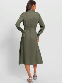 Robe tissée ceinture à nouer
