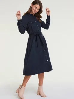 Robe tissée ceinture à nouer