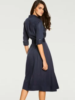 Robe tissée ceinture à nouer