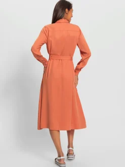 Robe tissée ceinture à nouer