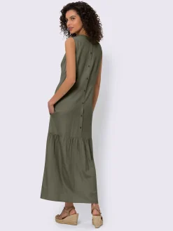 Robe tissée patte de boutonnage au dos