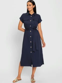 Robe-chemisier pur lyocell