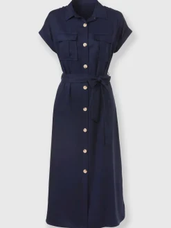 Robe-chemisier pur lyocell