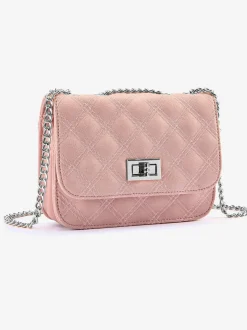 Sac en bandoulière petit sac avec élégante anse à chaîne couleur argent